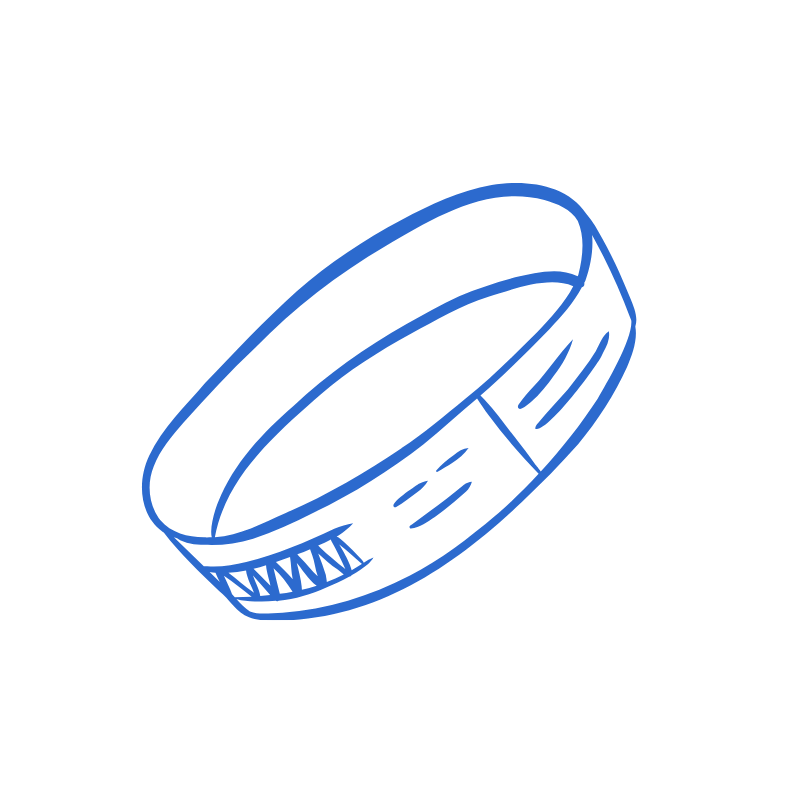 blue wristband graphic