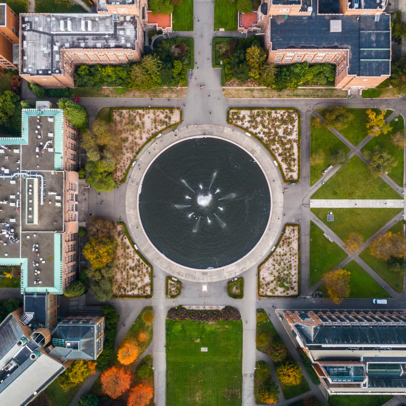aerial view of campus