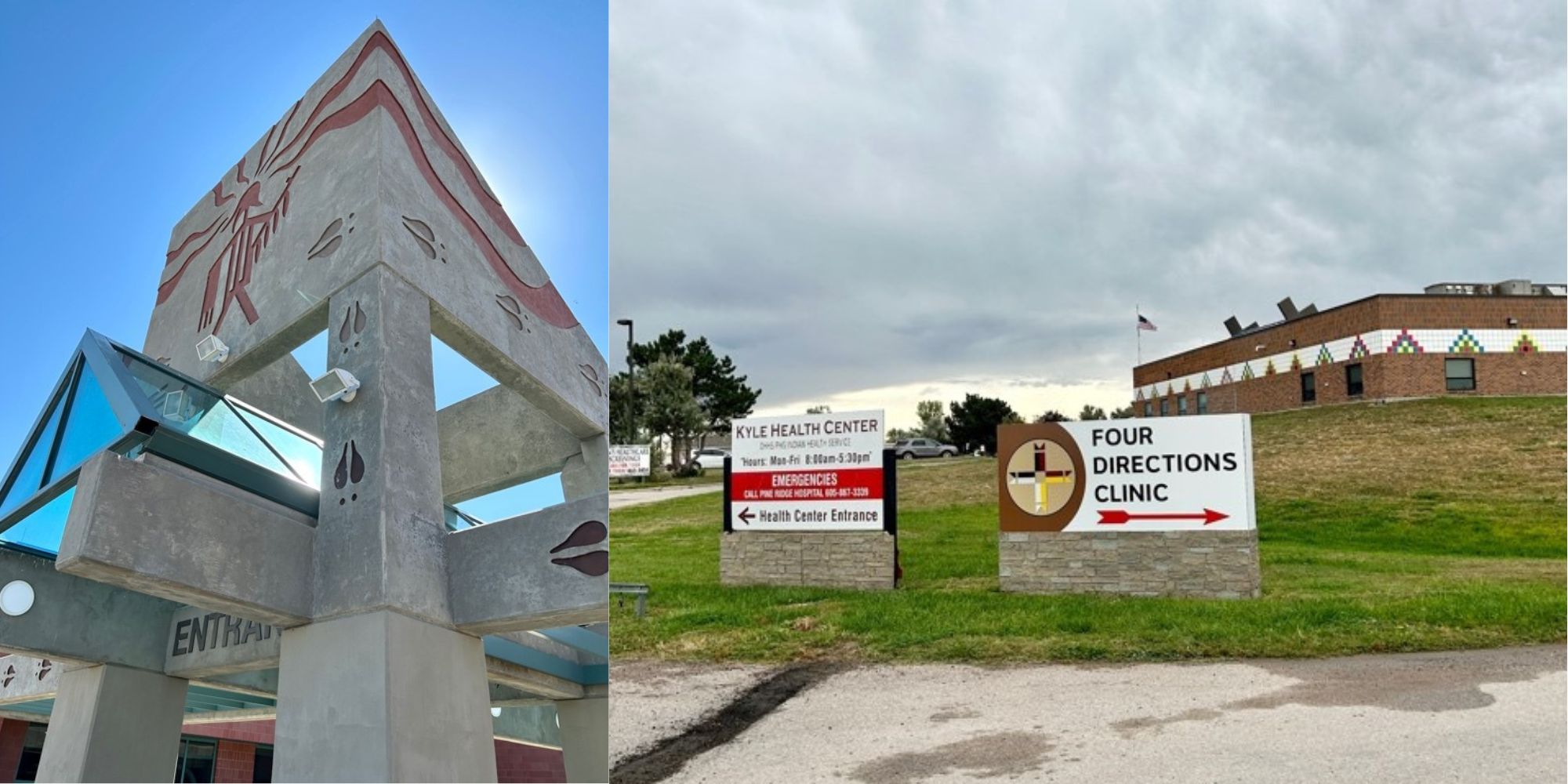 Photo collage of clinic