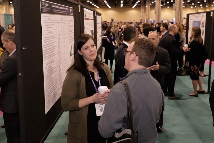 Fellows Kelsey Olerich and Steve McCartney presenting at the SMFM Annual Meeting