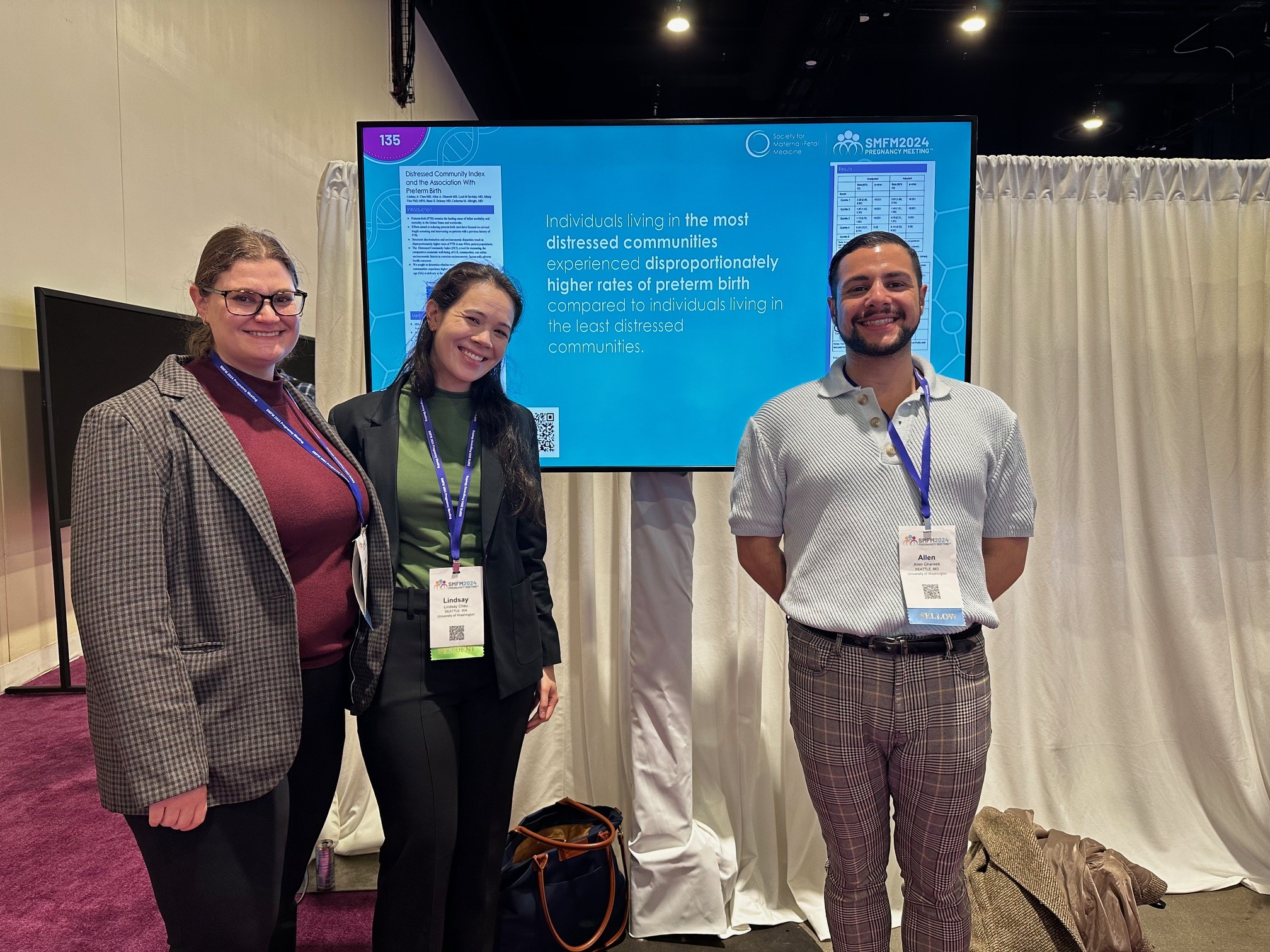 Lindsay, Allen, and Leah at a conference